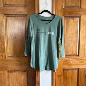 Wonderly Strong(Her) Athleisure Long Sleeve Top Size 2X